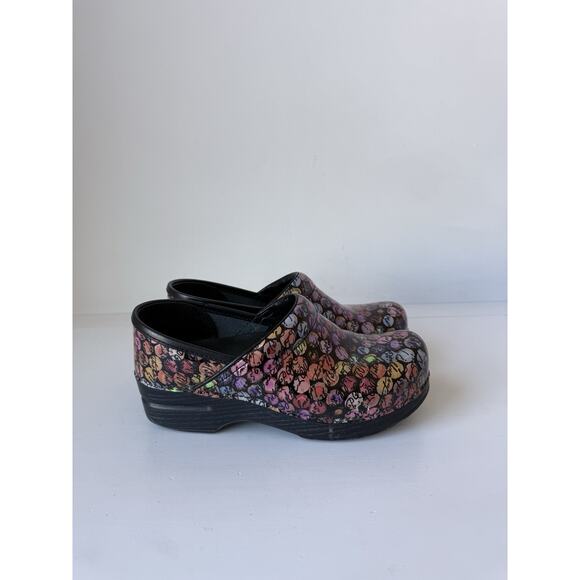 Dansko Shoes Womens Size 6.5-7 EU 37 XP 2.0 Professional Clogs Writing Print - Picture 5 of 9